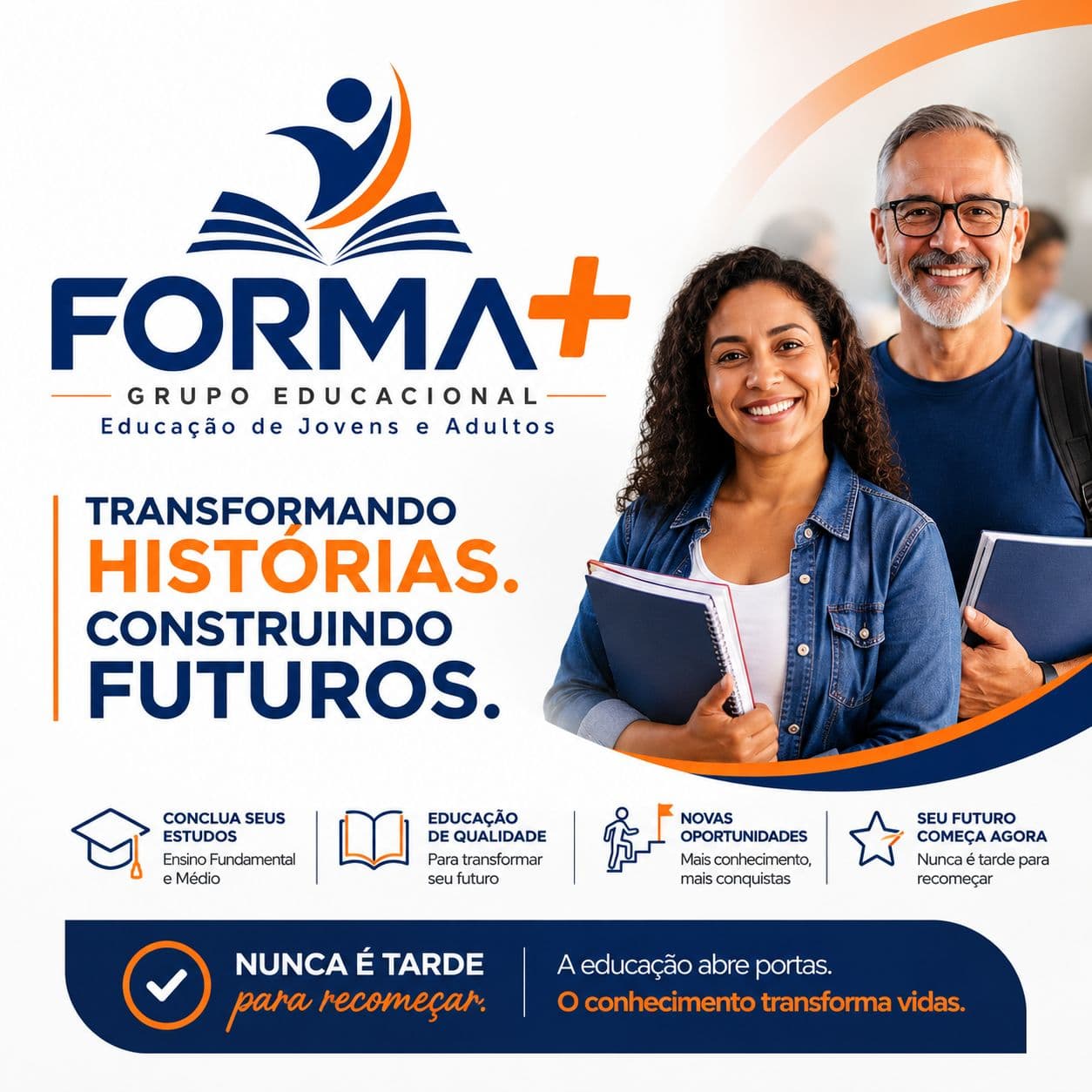 Aluno adulto retomando os estudos